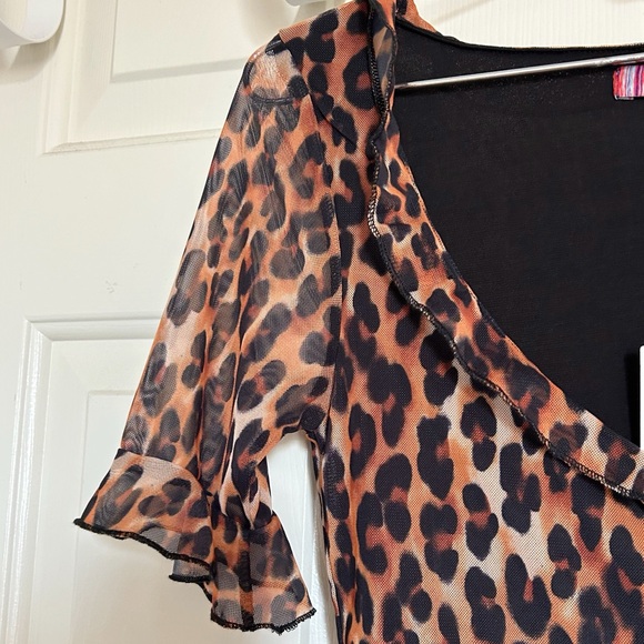 Mesh Ruffle Mini Dress - Picture 6 of 9